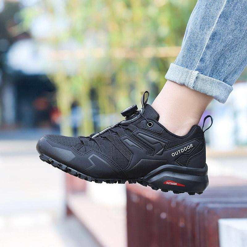 Men Casual Walking Shoes Anti-slip Low-top Outdoor Flat Sports Shoes Men Lace-up Lightweight Soft Breathable Hiking Shoes Men