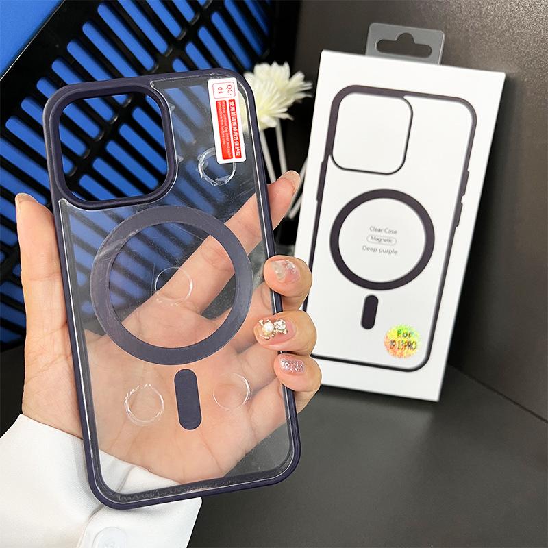 Apple 16 Pro Magnetic Anti-Drop Skin-Feel Acrylic Case for iPhone 15