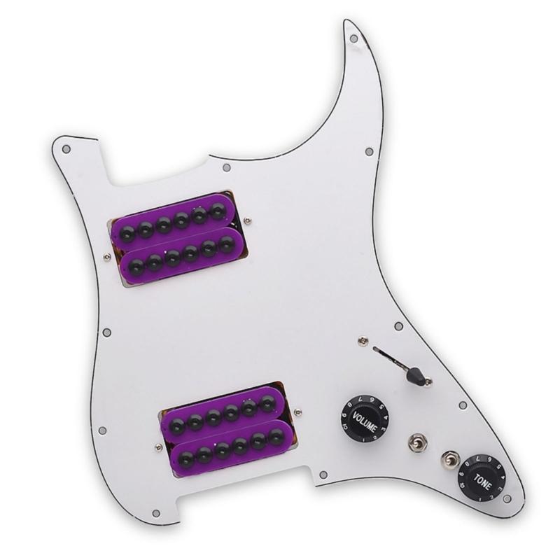 

Electric Guitar Accessory Set PVC Guitar Parts String Instrument Accessories Scratch Plate Electric Guitar Pickguard Set білий