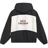 Li Ning Badfive Spliced Letter Zipper Hoodie Loose Jacket Men Jacket Black Off-White AJDT049-2