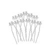 Rhinestone Pearl Flower U-shaped Bride Hairpin Clip