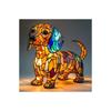 Creative Panda Dolphin Lion Leopard Dog Animal Resin Led Night Light Ornament For Desk