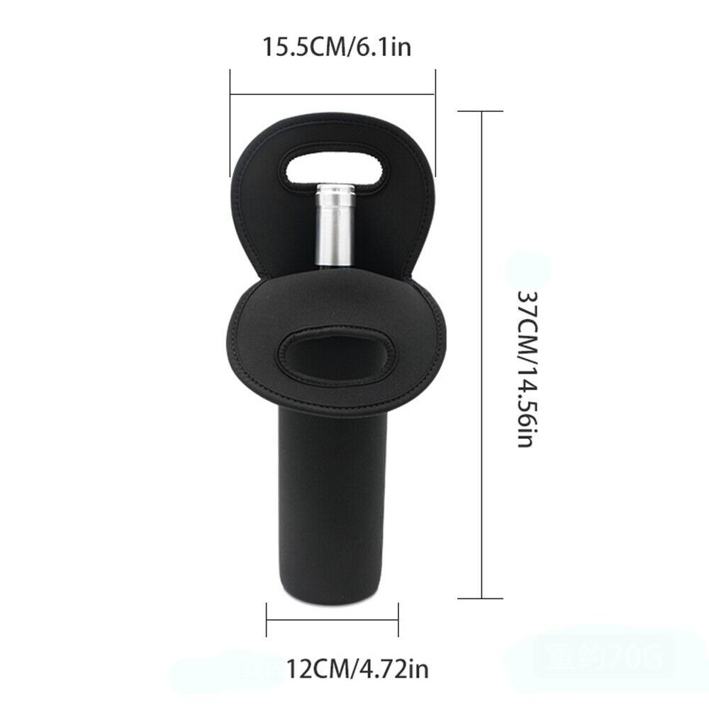 New Neoprene Wine Bottle Protective Carrier Insulated Cover Solid Color Beer Cooling Holder Reusable Wine Bottle Freezer Bag