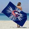 Blue Jackets Beach Towel Microfiber Beach Towel Super Soft & Absorbent for Bath, Beach, Travel Bath Time Accessory, Fan Gifts