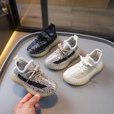 2025 Autumn Children's Coconut Shoes Soft-soled Baby Shoes Boys and Girls Fly-woven Breathable Mesh Shoes Campus Solid-soled Sports Shoes