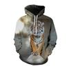 Autumn New Men's Animal Tiger Sweatshirts 3D Printed animal Hoodies Sports hoodie loose long sleeve pockets Fashion Hoodie