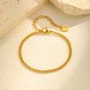 Dainty Double-layer Bead Chain Bracelet for Women,Gold Color Stainless Steel Waterproof Bracelets, Trendy Jewelry Gifts