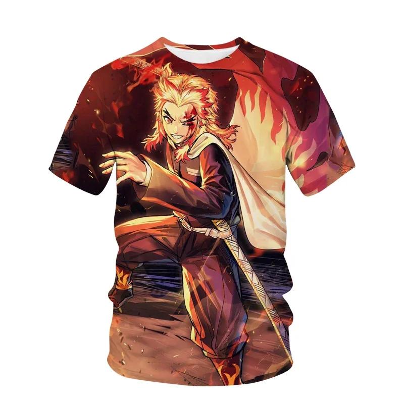 Anime Demon Slayer Kimetsu Παιδικό T-Shirt Cosplay Καλοκαιρινό Κοντομάνικο Παιδικά Ρούχα Κινούμενα Σχέδια Ghost Blade Γραφικό T-Shirt