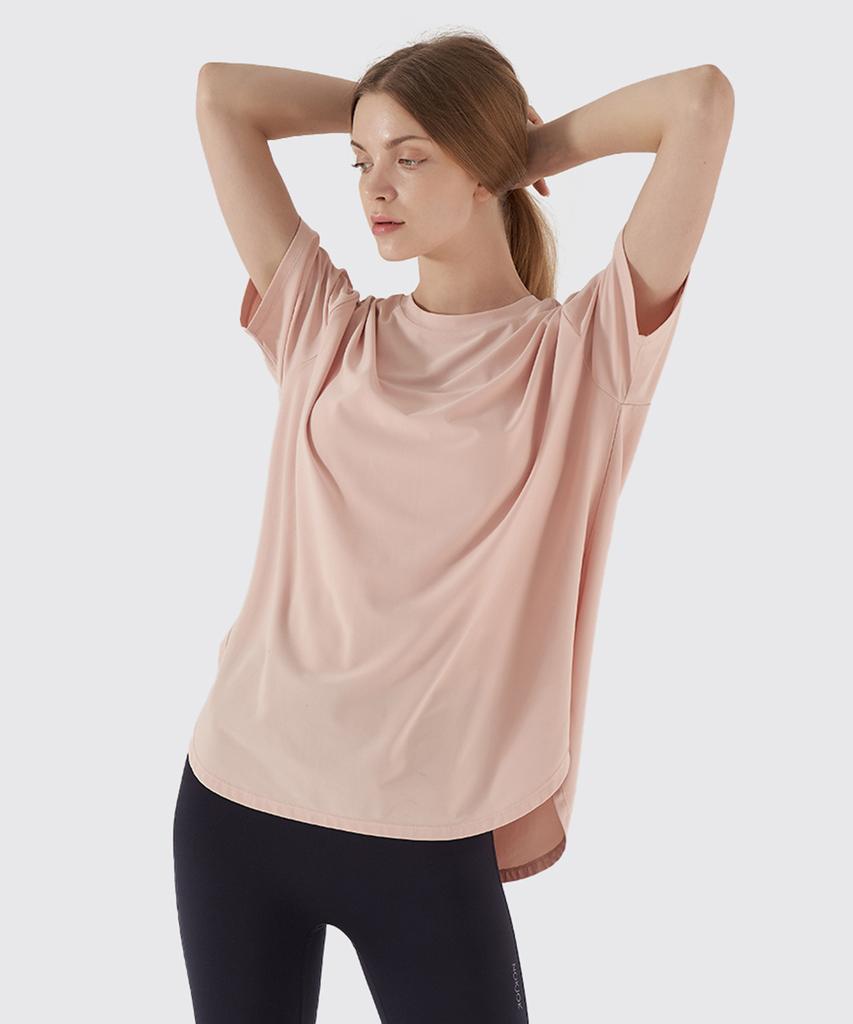 NOKJOK All Day Loose Fit Short Sleeve T-Shirt Running Yoga Wear Pilates Wear (Type A)