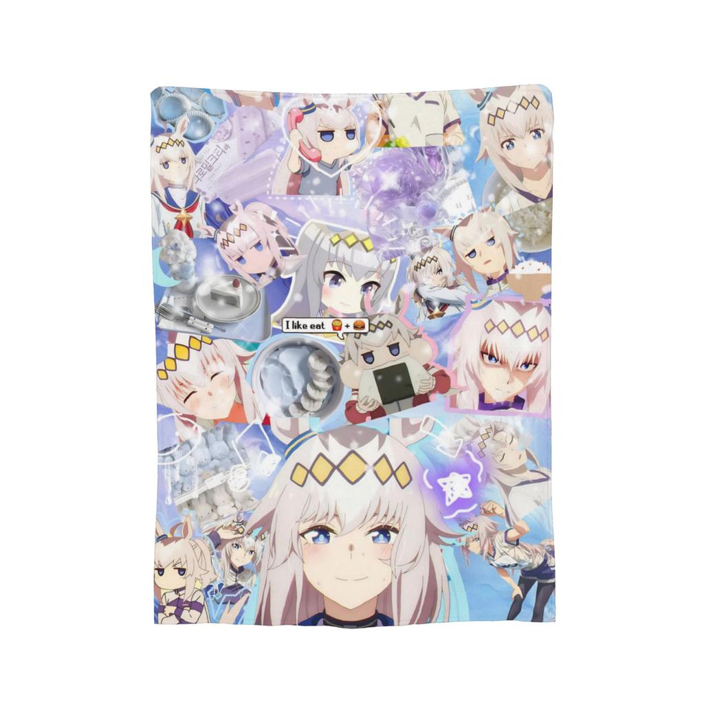 Oguri Cap Fuzzy Blanket Uma Musume Anime Vintage Throw Blanket For Home 125*100Cm Plush Thin Quilt
