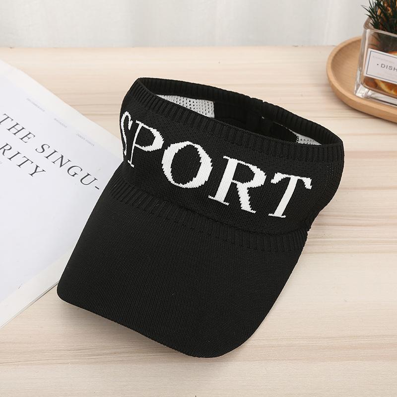 Visor Plus Long 10CM Brim Ponytail Baseball Cap Women Summer Knitted Breathable Golf Beach Hat For Outdoor Sports Empty Top Hat