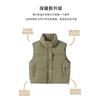 Women S Winter Cotton Vest Stand Collar Loose Short Sleeveless Vest
