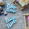 Miniatur BJD Puppenhaus Holz Flip-Flop Sandalen: Sommer Strand Szene Hausschuh Zubehör