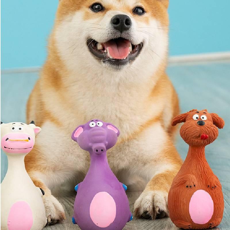 Durable And Entertaining Squeak Toy For Dogs In Attractive Cartoon Shapes And Styles