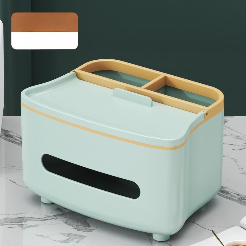 3-in-1 remote control storage box tissue box with storage compartment bedside table storage box eyeglass case зелёный 2130₽