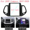HAOCHEN Car  Frame Stereo Trim Frame  9.7 inch Car Dashboard Interior Accessories For JEEP Compass 2017-2020