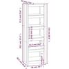 VidaXL Bibliothèque Noir 50x35x154 cm Bois de pin massif 821718