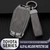 New Zinc Alloy Leather Car Key Case Cover Shell For Toyota CHR Hilux Fortuner Land Cruiser 200 Camry Corolla Crown RAV4 Highland