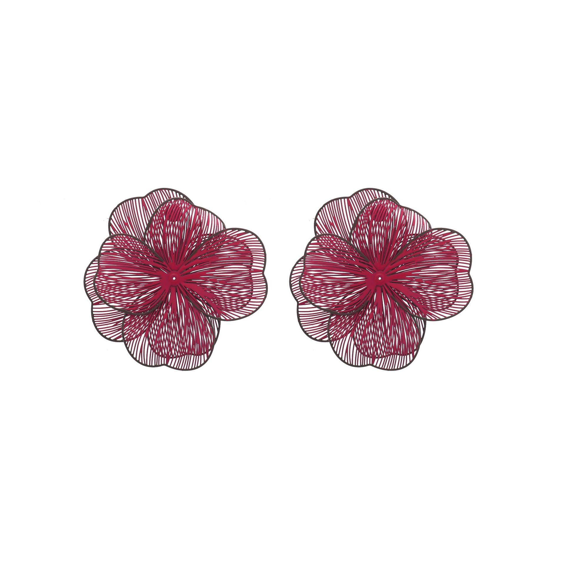 Exaggerated big  three-dimensional large flower hollow earrings for women, fashionable and exquisite summer vacation style
