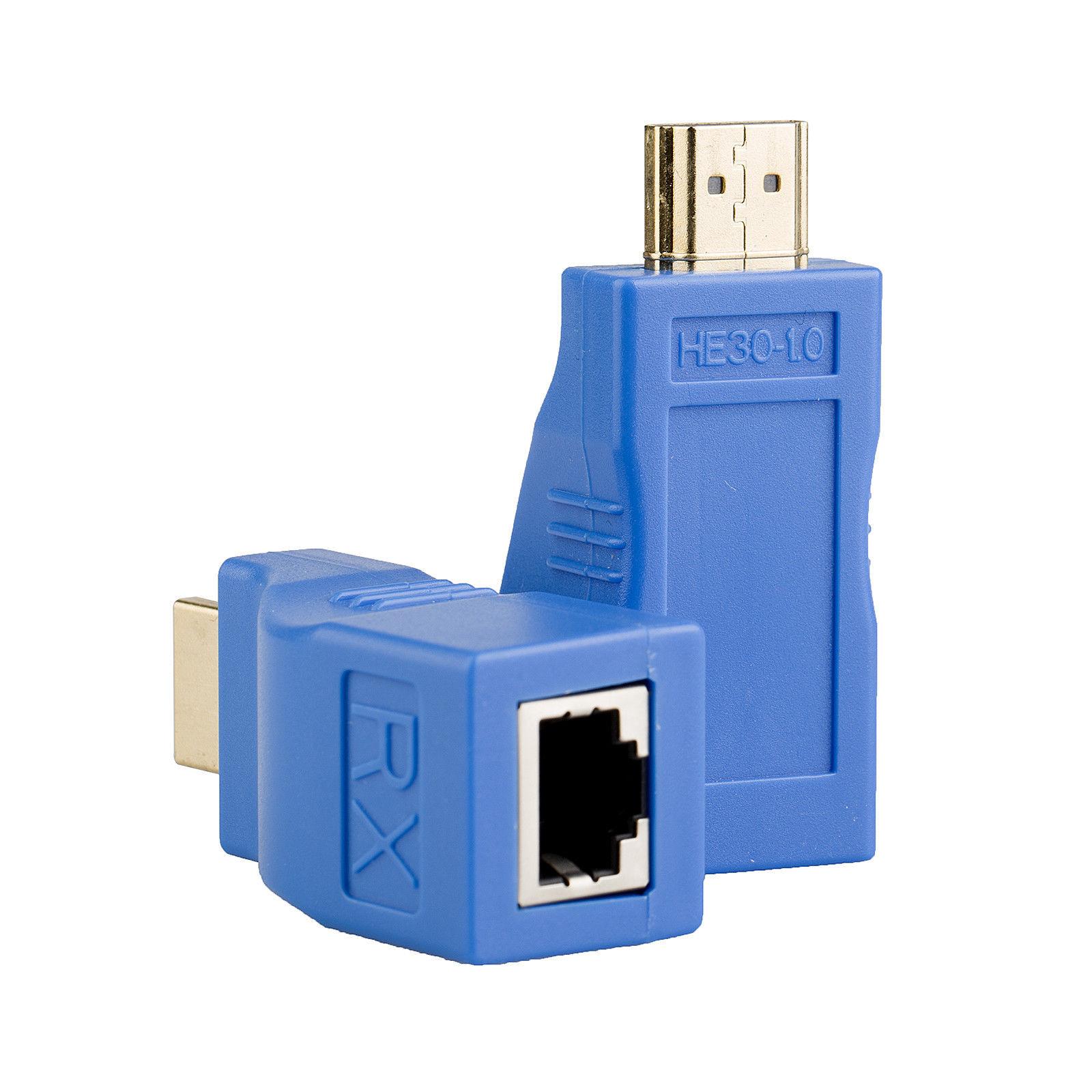 

Удлинитель HDMI по сетевому LAN кабелю Cat6 RJ45 30 м 1080P Видео Аудио Адаптер