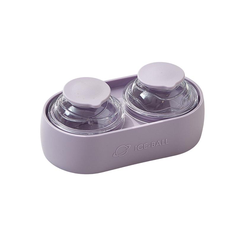 

Silicone Ice Ball Mold Round Ice Hockey Diy Refrigerator Large Spherical Tray Grinder Suitable For Bar Home Kitchen Supplies фиолетовый
