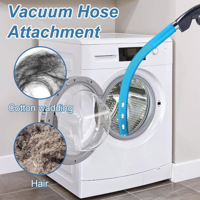 Dryer Vent Cleaning Pipe Multifunctional Vacuum Hose for Lint Removal Flexible Connector Fits Most Washing Machines