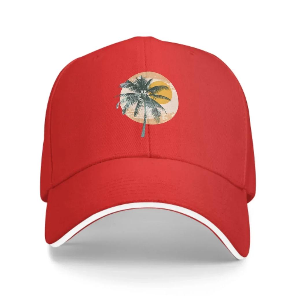 Palm Tree Baseball Caps Fashion Casquette for Unisex Women Adjustable Casual Trucker Hats for Sports Outdoor Activities