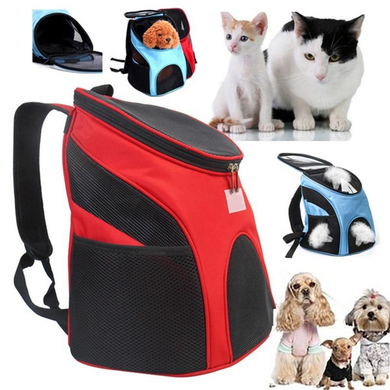 Faltbare Outdoor Tragbare Haustiertasche Atmungsaktives Netz Katzen- und Hunde Brust-Rucksack Brusttasche Haustierbedarf