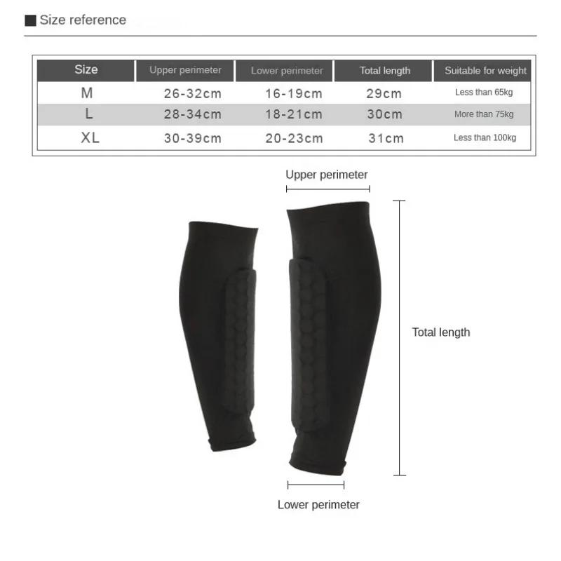 1 PC Honeycomb Fußball Schienbeinschoner Fußball Schilde Sport Legging Schienbeinschoner Bein Ärmel Schutzausrüstung Schaftschutz