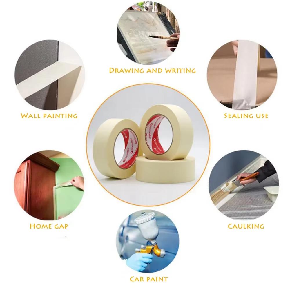 10M Masking Tape White Writable Sealing Self Adhesive Tape Waterproof for Art Painting Sketch Car DIY Paper School Supplies