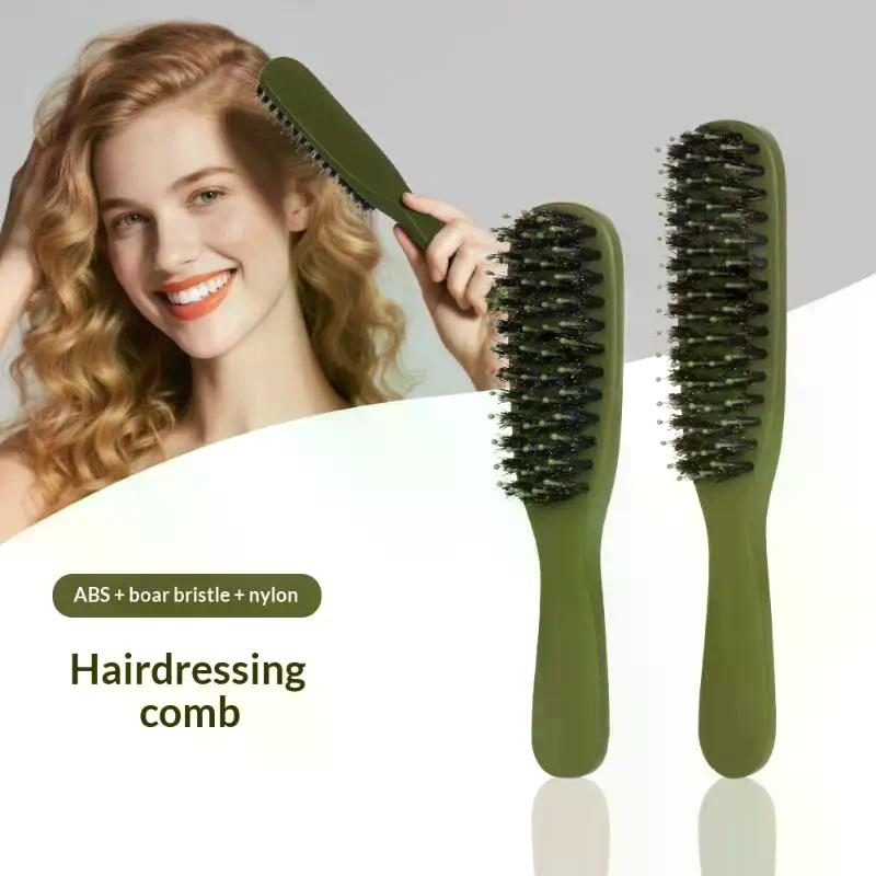 1pcs Boar Bristle Hair Brush Travel Portable Comb Women Combs Scalp Detangler Hair Comb Salon Styling Hair Tools