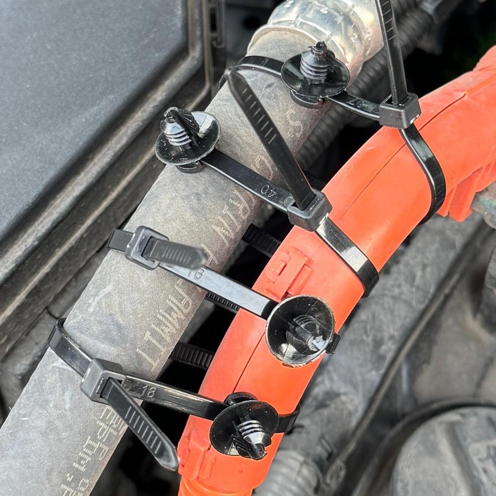 Vehicle Wiring Harness Fixing Cable Tie Push Mount Car Fastener Clip Nylon Zip Tie Wrap Auto Repair Tool Kit Universal 15cm 20cm