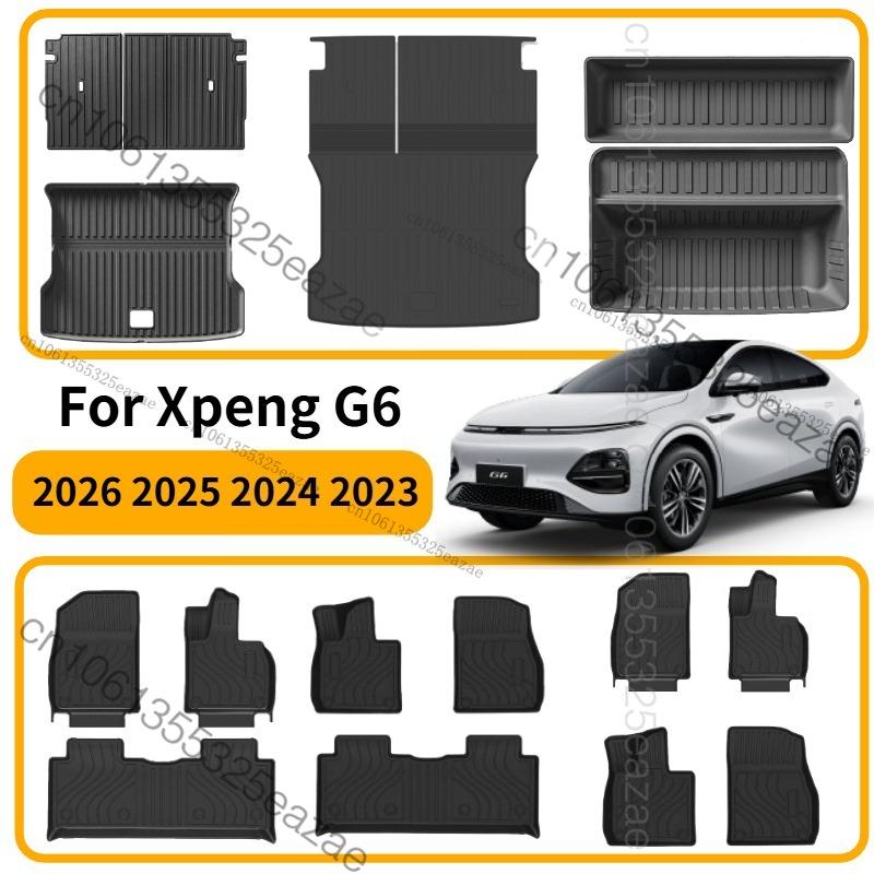 For Xpeng G6 2026 2025 2024 2023 TPE Floor Mats Waterproof Luggage Mat Wear-resistant Foot Pads Xpeng G6 Trunk Mats Accessories