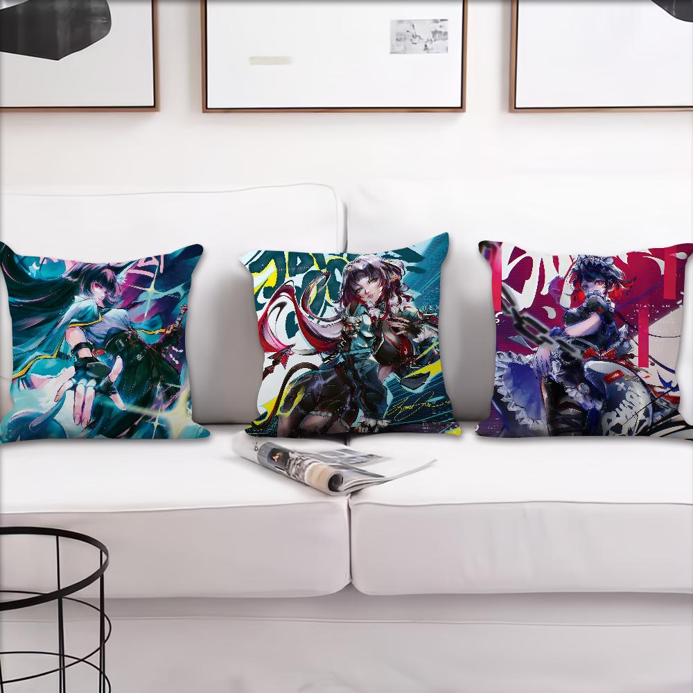 Spiel Zenless Zone Zero Kissenbezug Kissenbezug Dekoration Zimmer Haus Sofa Wohnen Büro Auto Nordische Schlichtheit