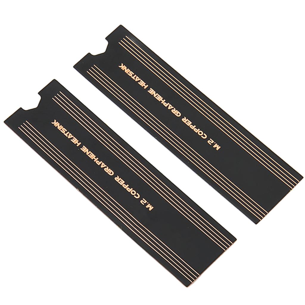 M.2 SSD Graphene Heatsink Precise Thermal Conductivity Rapid Cooling NVMe Copper Graphene Heatsink for Laptop PC 2pcs