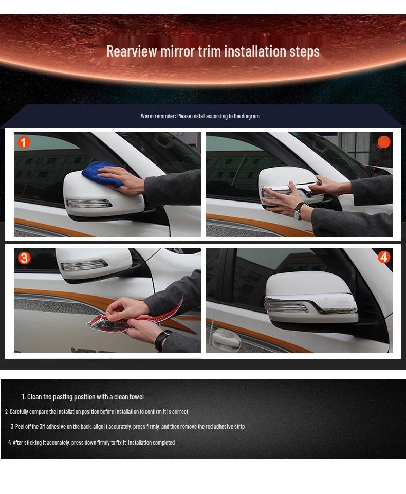 Otai Rearview Mirror Cover: Fit for 15-16 Cruze, Anti-Collision Sticker, Decorative Cover