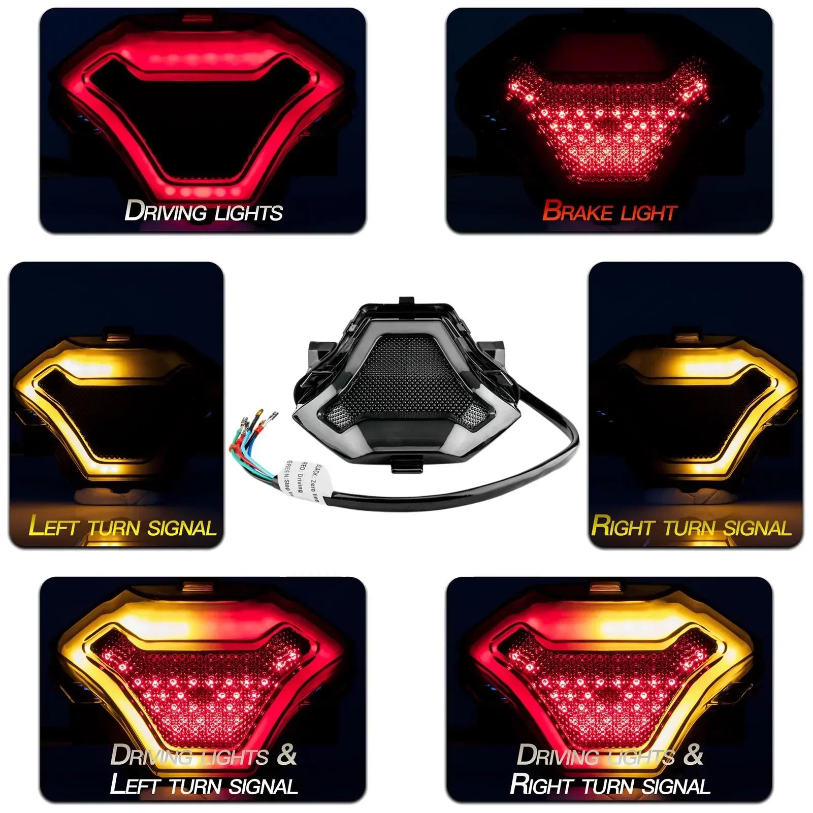 

Задний фонарь стоп-сигнала мотоцикла со светодиодными поворотниками для замены Yamaha YZF R3 R25 Y15ZR MT07 FZ07 LC150, несколько вариантов