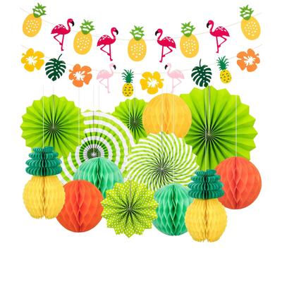 15PCS Party Decorations Supplies Colorful Tropical Luau Themed Party Arty Decorations