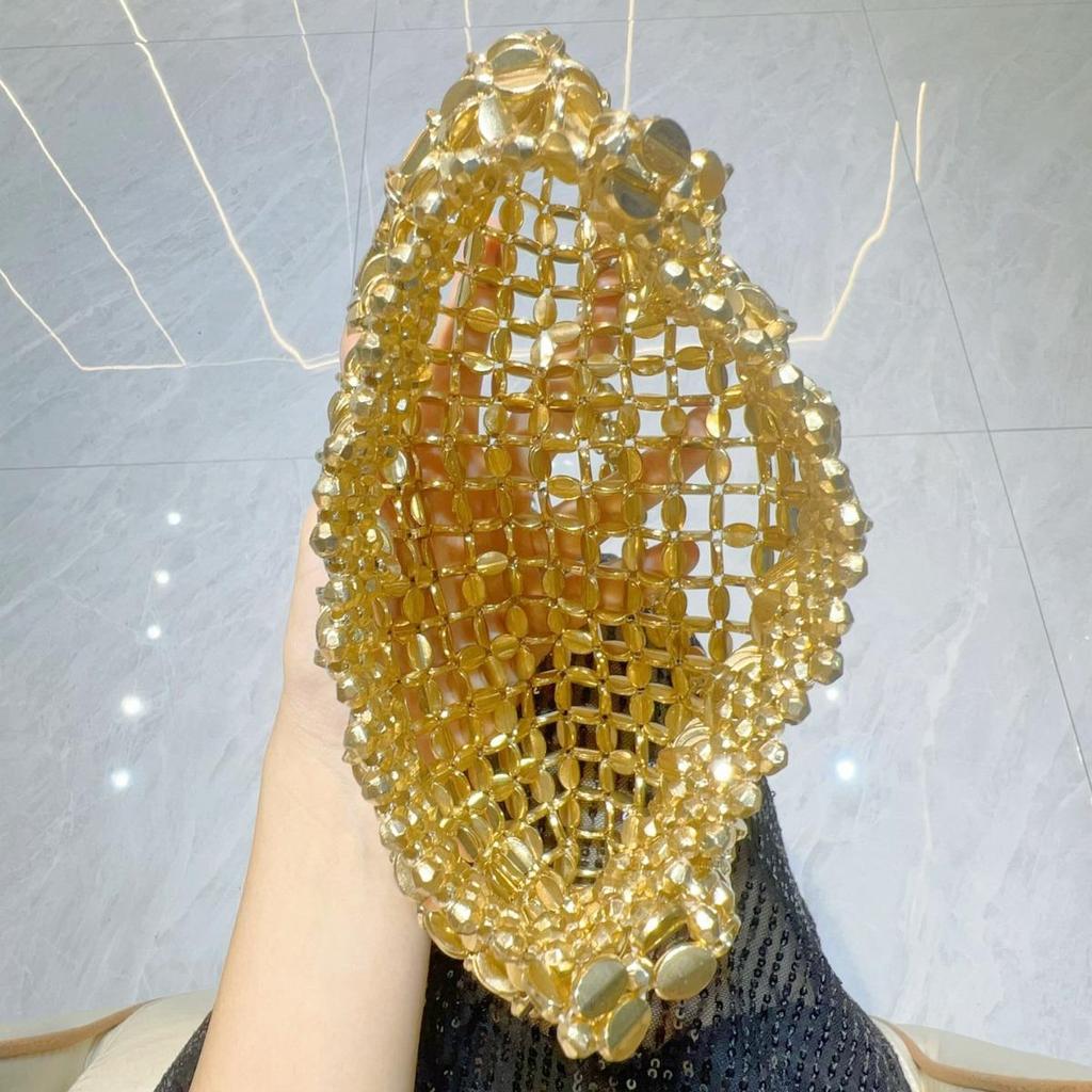 Women's Textured Woven Hollow Crossbody Shoulder Bag - Casual Evening & Underarm Style