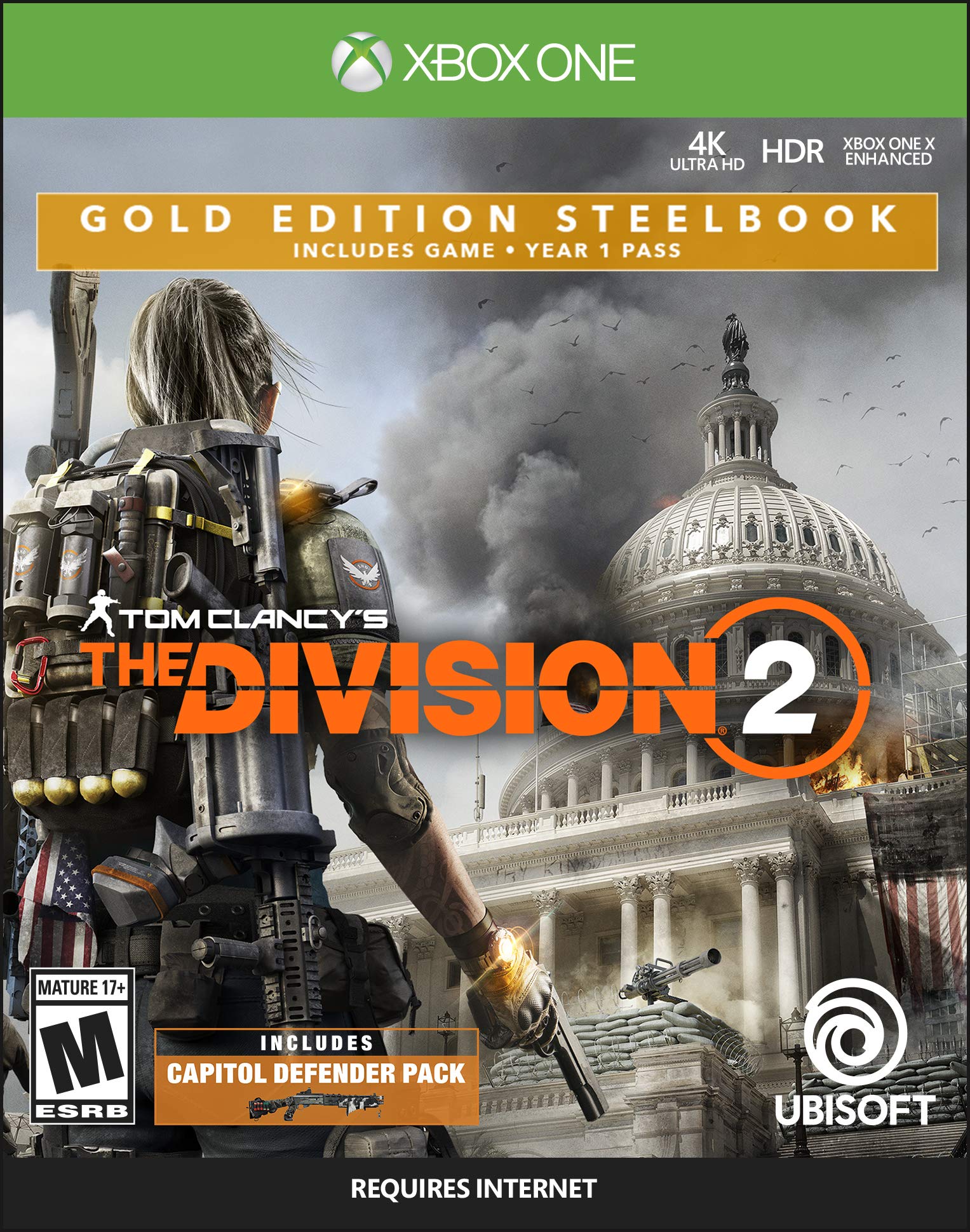 Tom Clancys The Division 2 Золотое издание Steelbook для Xbox One (Параллельный импорт)