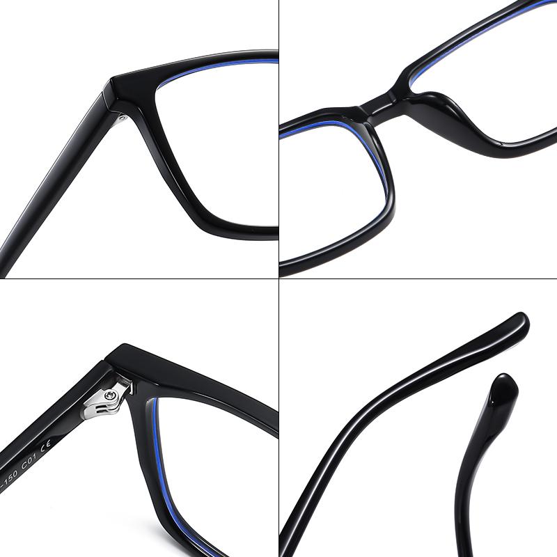 Transparent Tea Frame 1.56 Aspherical Lens Anti-Blue Light Single Vision Prescription Eyeglasses Women Men 0 -0.5 -0.75 To -6.0