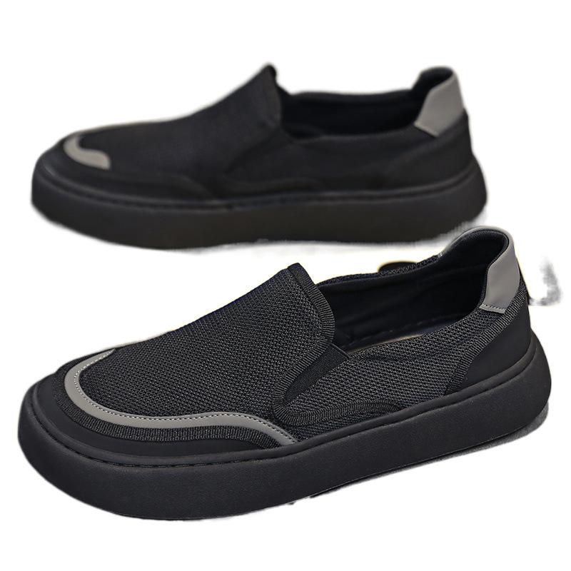 Canvas new summer breathable autumn and winter casual black board shoes lazy cloth shoes