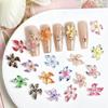 20 Stück Bunte Blumen Nagelanhänger 3D Hibiskus Blumenharz Nageldekoration für Damen Nagelzubehör und Kunst