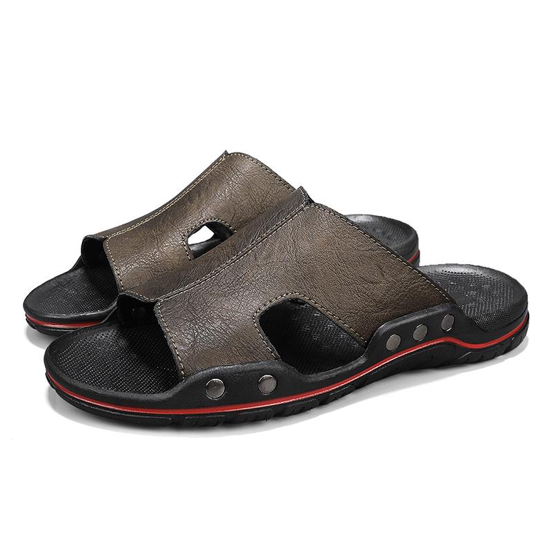 

38-48 Мужские модные уличные сандалии больших размеров, легкие и дышащие, повседневные шлепанцы 48 хаки