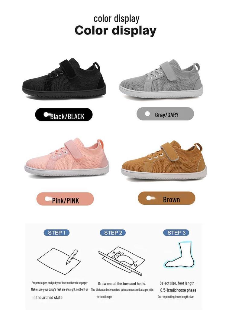 Outdoor Kids' Wide Toe Shoes: Casual, Sports, Hiking, Walking, Running, Jump Rope - Wide Fit