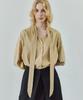 IHR V-Neck Tie Blouse / Beige