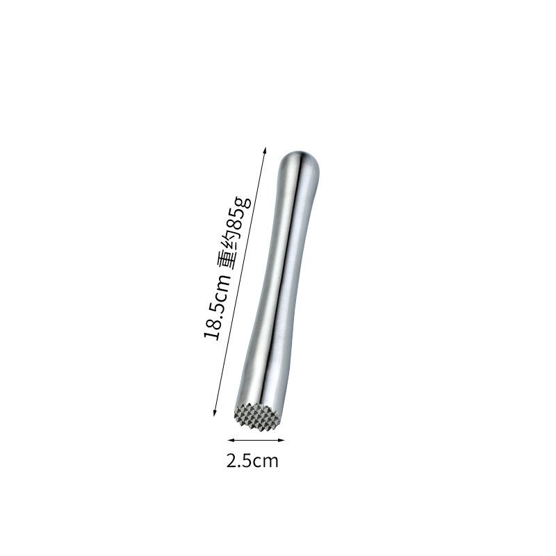 Stainless Steel Cocktail Muddler with Bar Mixing Spoon Cocktail Muddler Long Drink Stirrer Bartender Spoon Bar Accessories