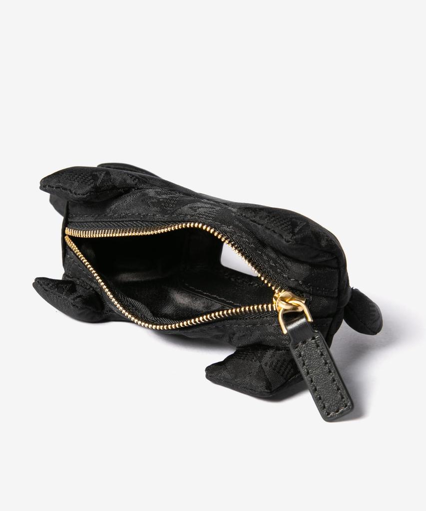 Anya Hindmarch Bag Charm 5050925 Charm Dog Poo Bag in AH Logo Nylon with One Size Calf, Women's, Black, [Used]