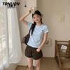 TonLion Women's Slim Fit Short Sleeve T-Shirt