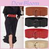 Retro Style Leather Elastic Wide Belt For Women's Clothing Accessories